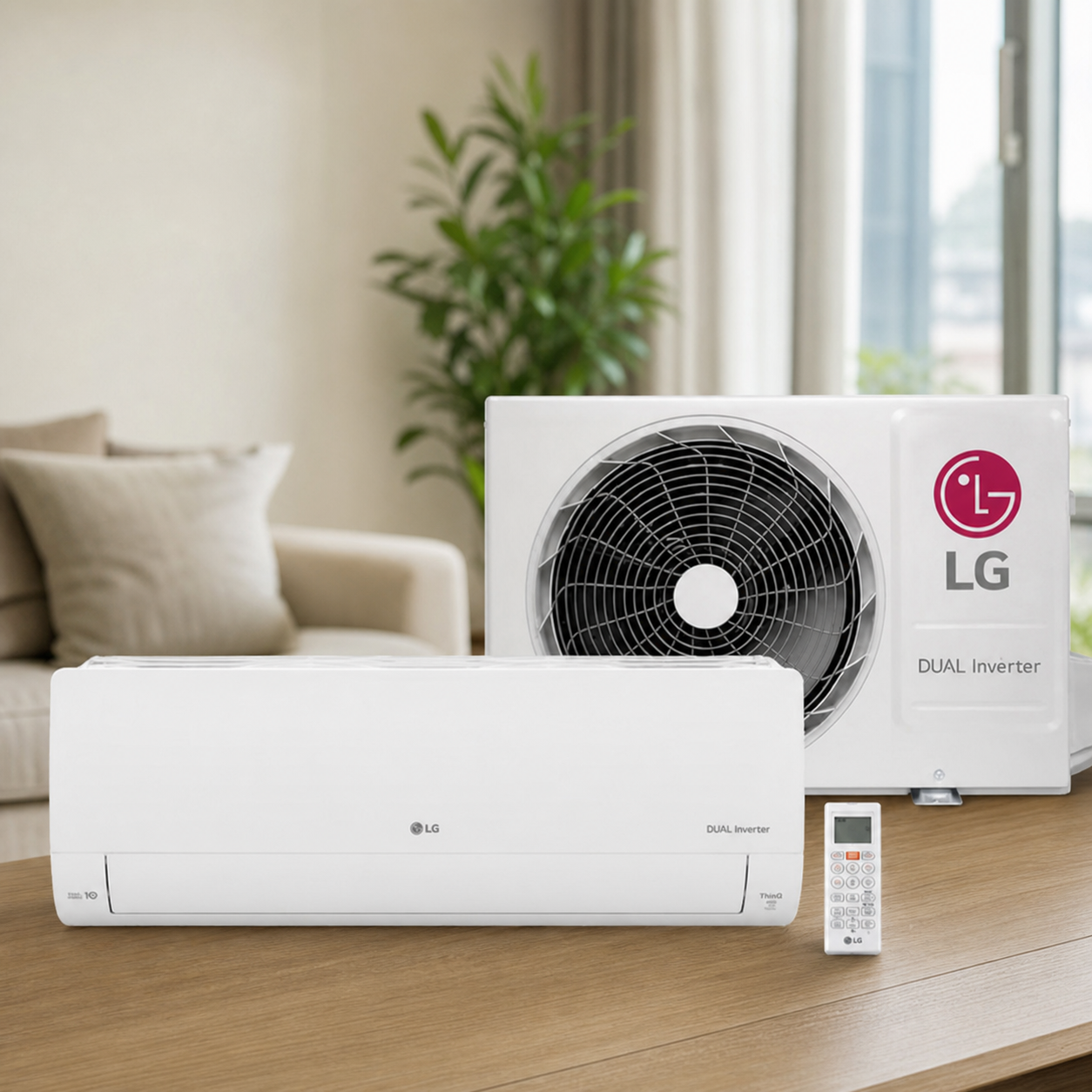 LG Dual Inverter AI Voice em ambiente doméstico