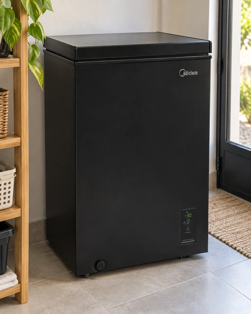 Midea FlexBeer Inverter 100L em ambiente doméstico