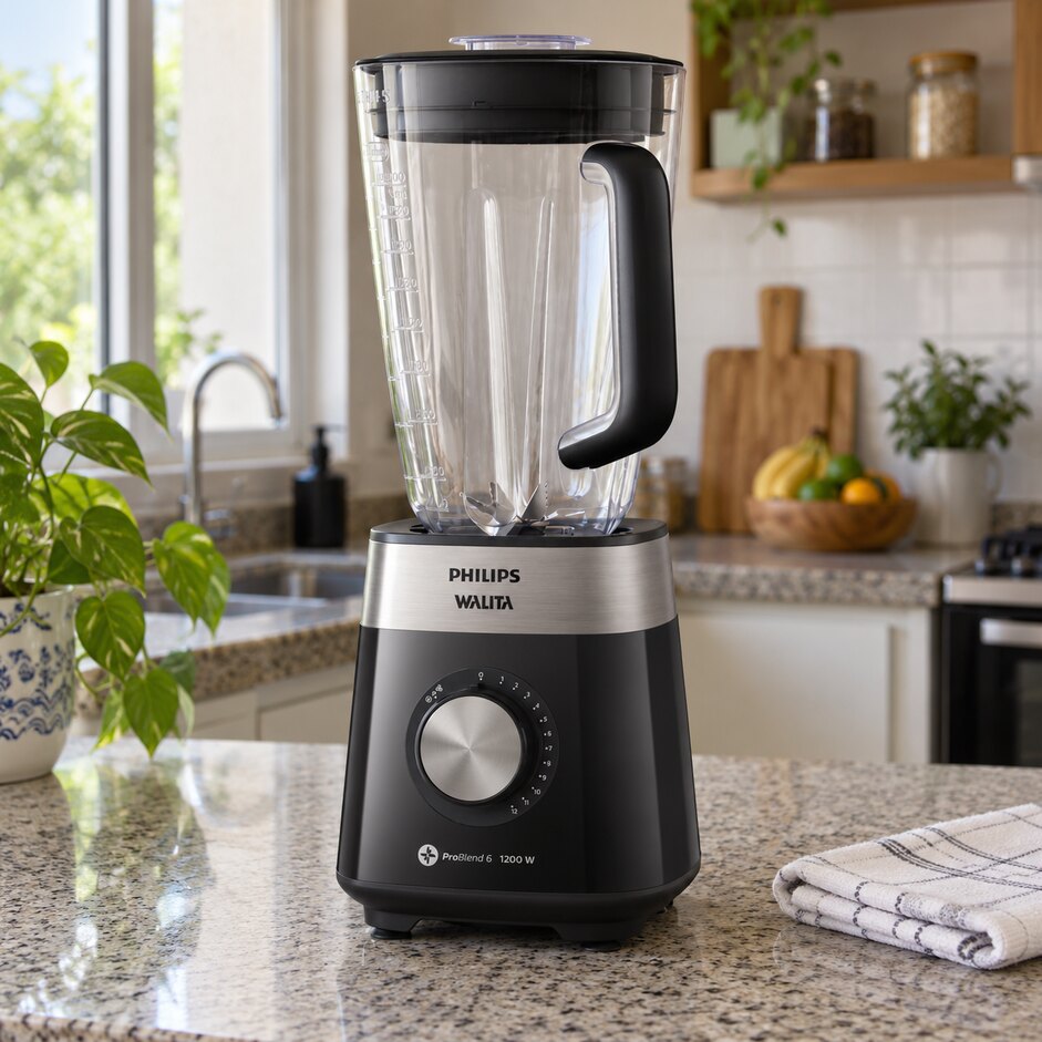 Philips Walita RI2242/91 preto na bancada da cozinha